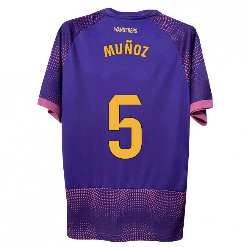 Danxen Dames Ismael Muñoz #5 Paars Wit Roze Uitshirt Uittenue 2026/27 T-Shirt