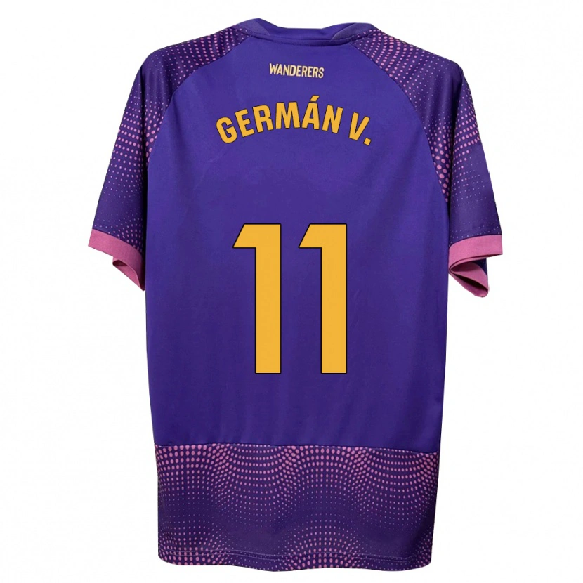 Danxen Dames Germán Valera #11 Paars Wit Roze Uitshirt Uittenue 2026/27 T-Shirt