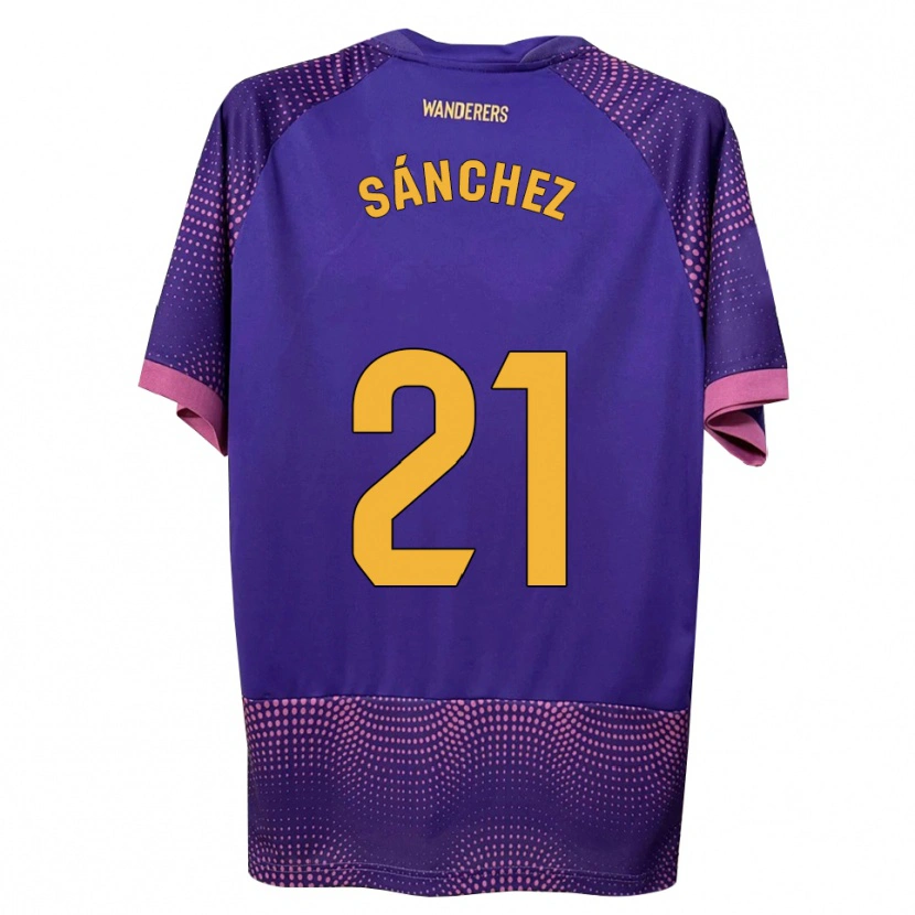 Danxen Dames Álex Sánchez #21 Paars Wit Roze Uitshirt Uittenue 2026/27 T-Shirt