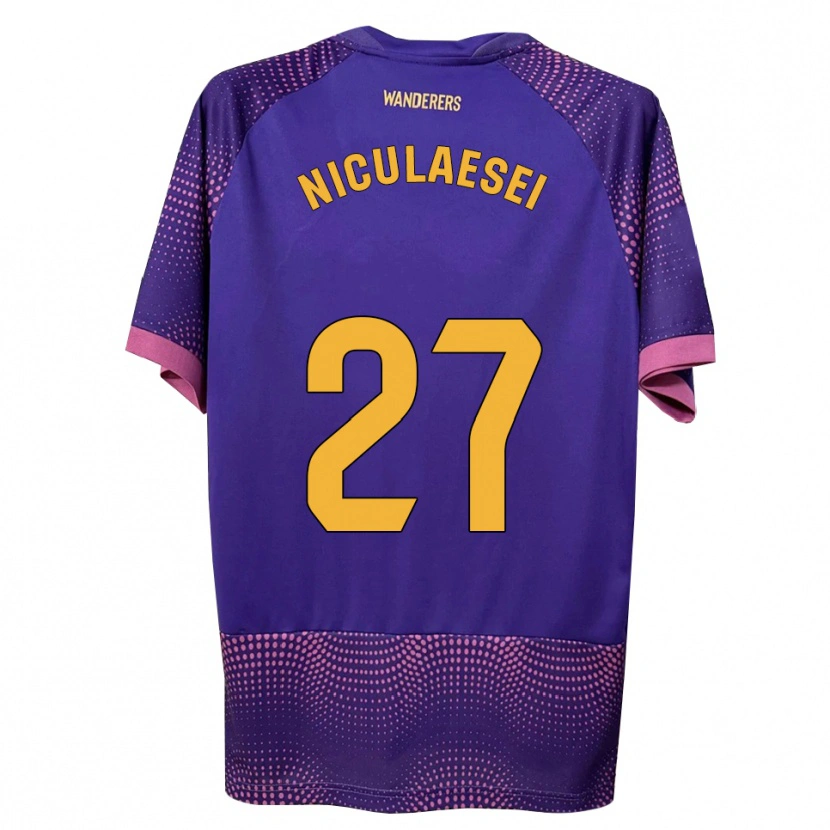 Danxen Dames Albert Niculăesei #27 Paars Wit Roze Uitshirt Uittenue 2026/27 T-Shirt