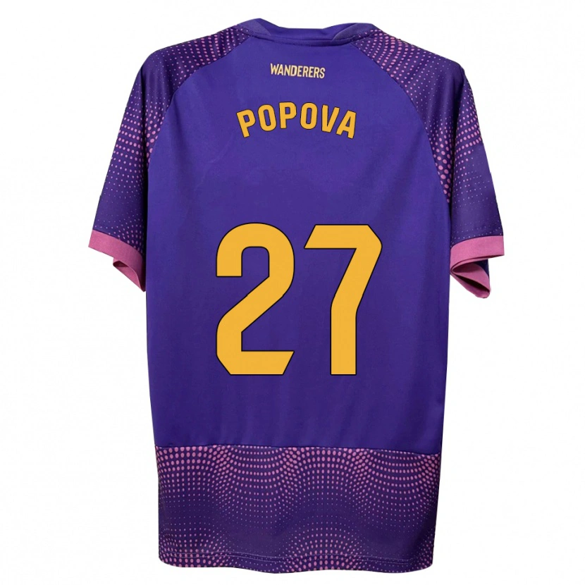 Danxen Dames Ángela Popova Fedorova #27 Paars Wit Roze Uitshirt Uittenue 2026/27 T-Shirt