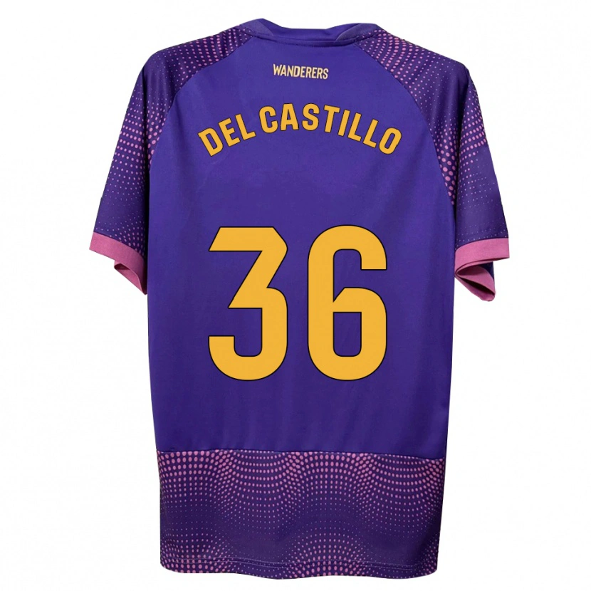 Danxen Dames Gonzalo Del Castillo #36 Paars Wit Roze Uitshirt Uittenue 2026/27 T-Shirt