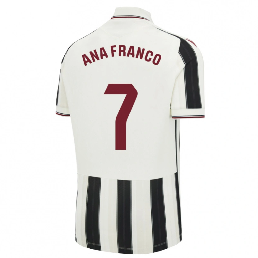 Danxen Dames Ana Franco De La Vega #7 Zwart Wit Rood Uitshirt Uittenue 2026/27 T-Shirt