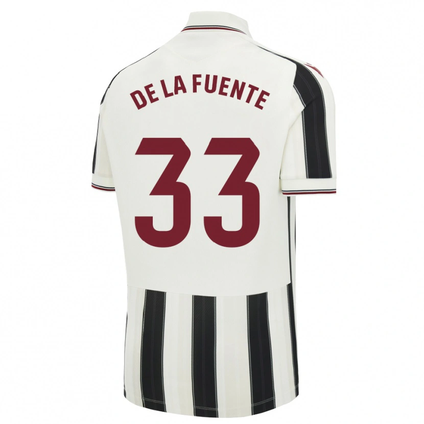 Danxen Dames Alba De La Fuente #33 Zwart Wit Rood Uitshirt Uittenue 2026/27 T-Shirt