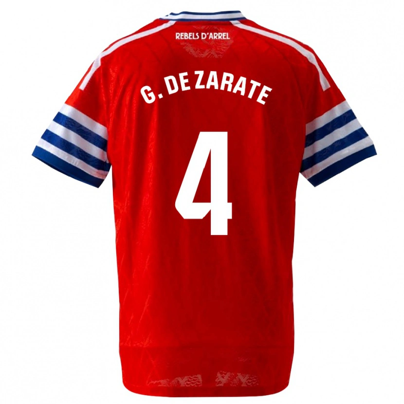 Danxen Dames Urko González De Zárate #4 Koninklijk Blauw Rood Uitshirt Uittenue 2026/27 T-Shirt