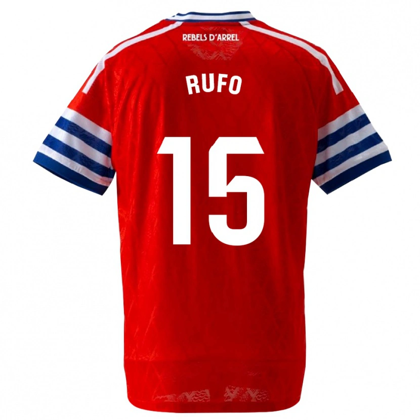 Danxen Dames Xavi Rufo #15 Koninklijk Blauw Rood Uitshirt Uittenue 2026/27 T-Shirt