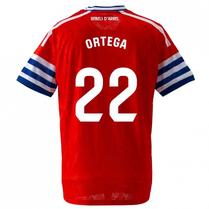 Danxen Dames Ricard Ortega #22 Koninklijk Blauw Rood Uitshirt Uittenue 2026/27 T-Shirt