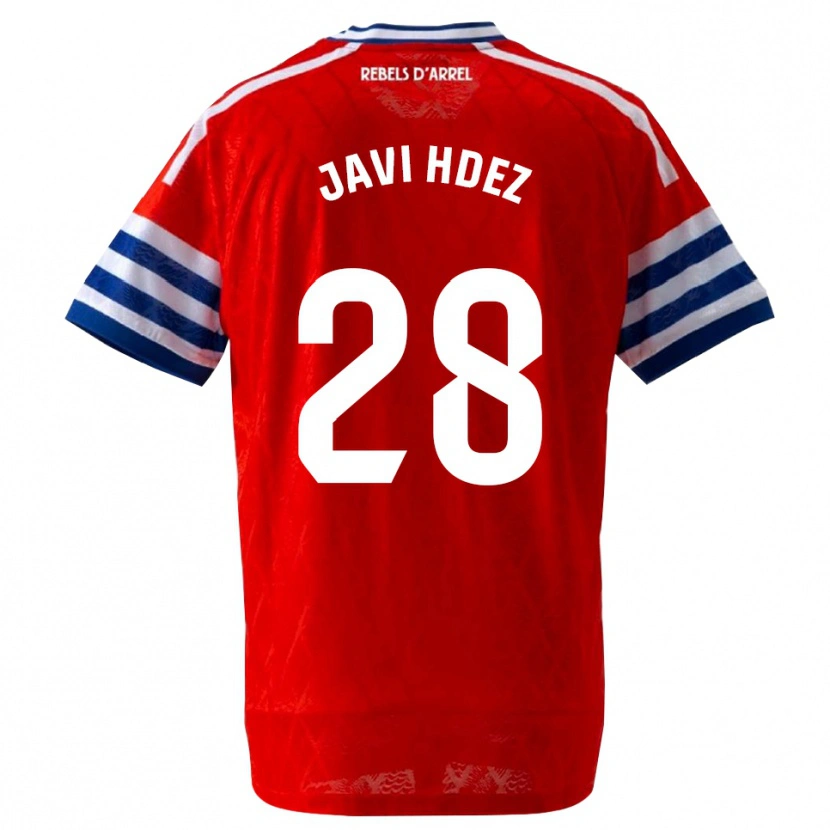 Danxen Dames Javi Hernández #28 Koninklijk Blauw Rood Uitshirt Uittenue 2026/27 T-Shirt