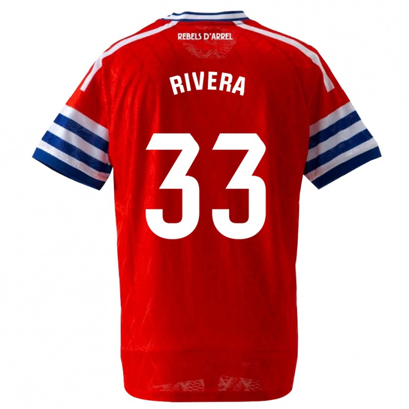 Danxen Dames Pol Rivera #33 Koninklijk Blauw Rood Uitshirt Uittenue 2026/27 T-Shirt