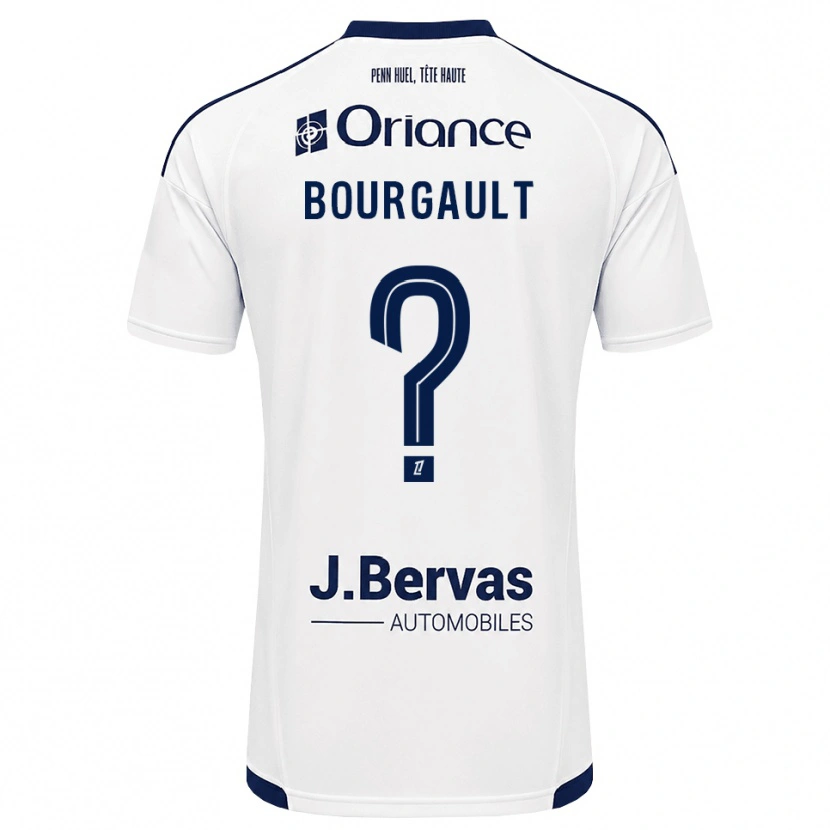 Danxen Dames Justin Bourgault #0 Marineblauw Wit Uitshirt Uittenue 2026/27 T-Shirt