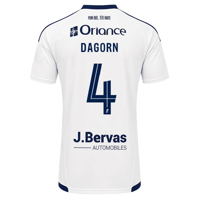Danxen Dames Maxime Dagorn #4 Marineblauw Wit Uitshirt Uittenue 2026/27 T-Shirt