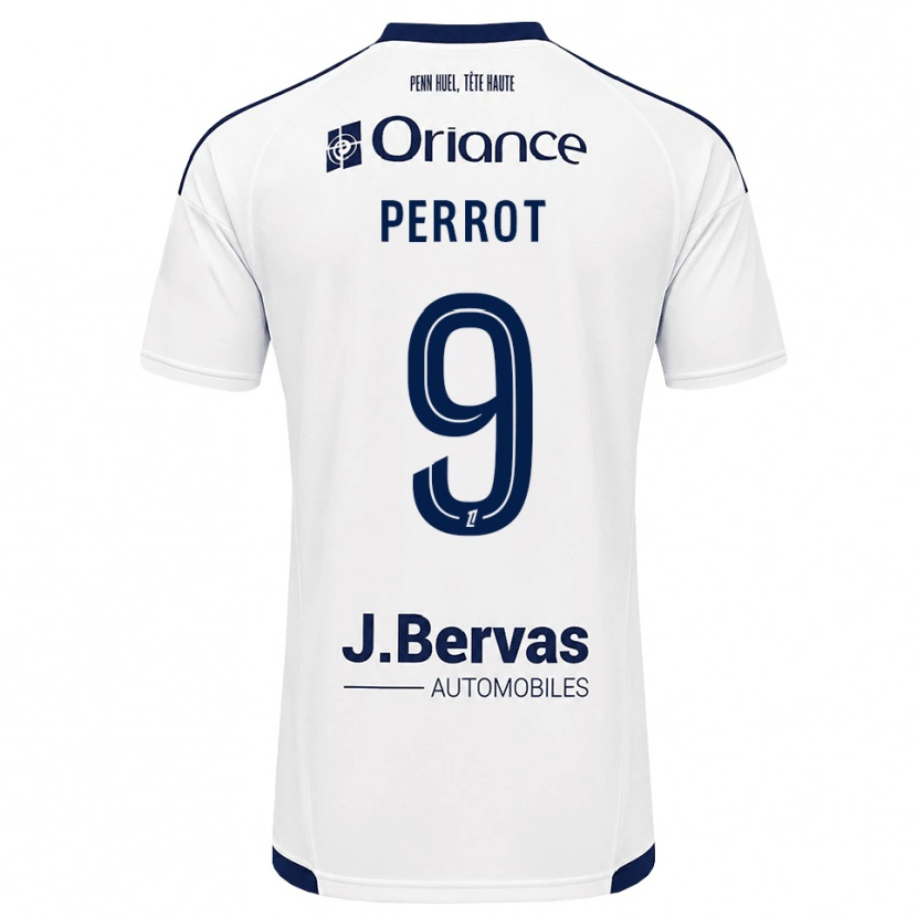 Danxen Dames Maël Perrot #9 Marineblauw Wit Uitshirt Uittenue 2026/27 T-Shirt