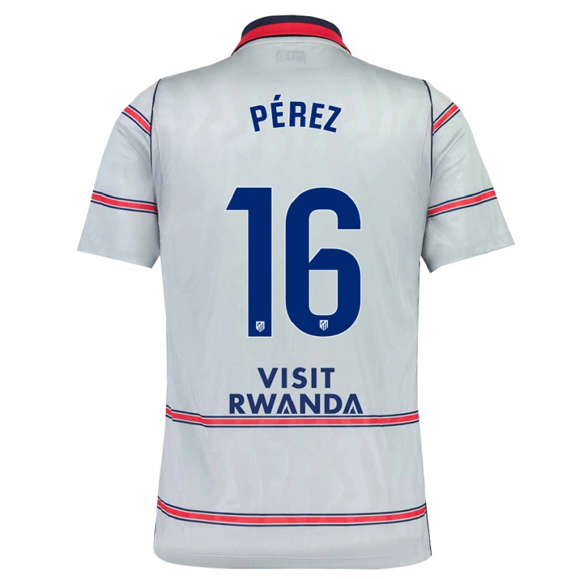 Danxen Dames Dani Pérez #16 Grijs Rood Marineblauw Thuisshirt Derde Tenue 2026/27 T-Shirt