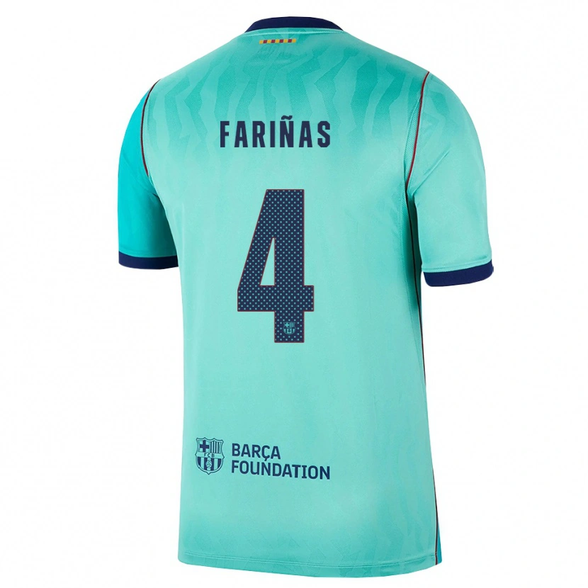 Danxen Dames Brian Fariñas #4 Aqua Donker Turquoise Koninklijk Blauw Thuisshirt Derde Tenue 2026/27 T-Shirt