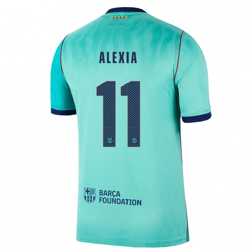 Danxen Dames Alexia Putellas #11 Aqua Donker Turquoise Koninklijk Blauw Thuisshirt Derde Tenue 2026/27 T-Shirt