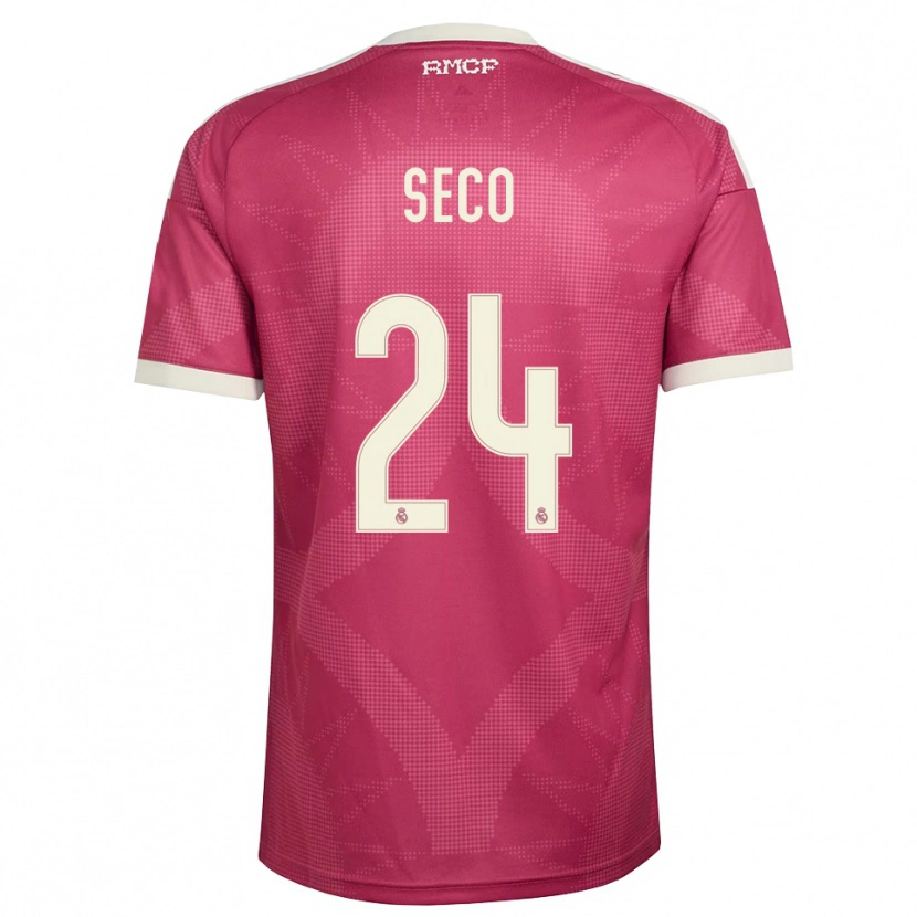 Danxen Dames Ferran Seco #24 Bleek Violet Rood Wit Thuisshirt Derde Tenue 2026/27 T-Shirt