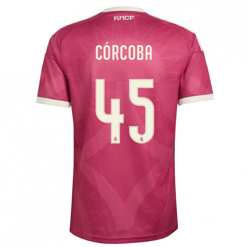 Danxen Dames Andrés Córcoba #45 Bleek Violet Rood Wit Thuisshirt Derde Tenue 2026/27 T-Shirt