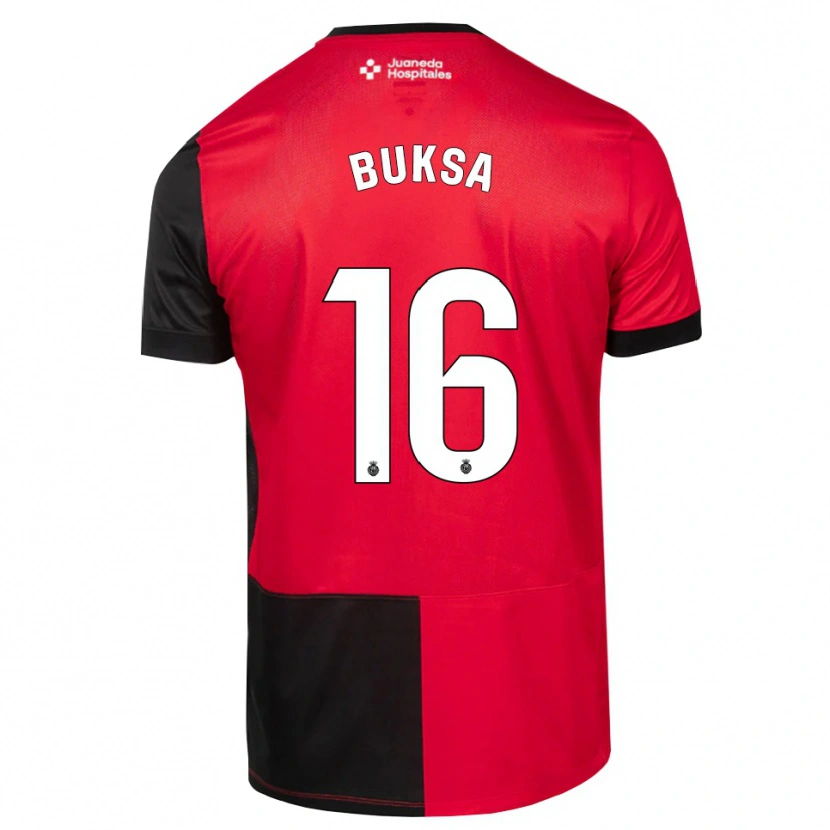 Danxen Dames Adam Buksa #16 Zwart Rood Wit Thuisshirt Thuistenue 2026/27 T-Shirt