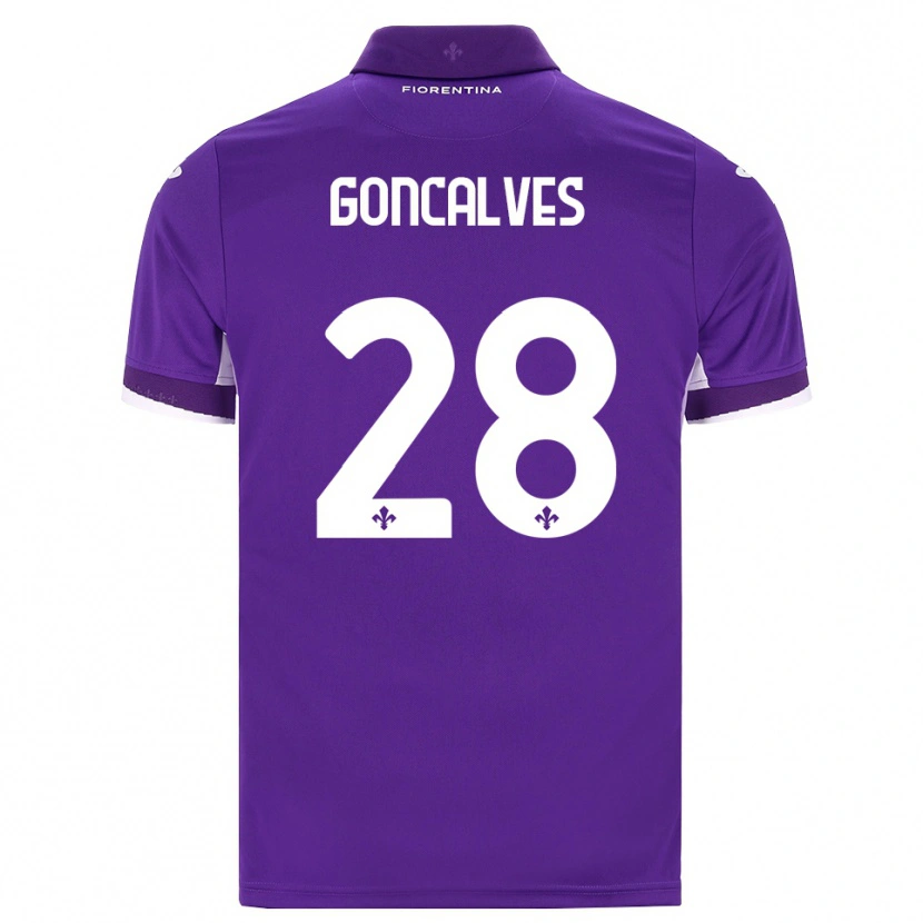 Danxen Kinderen Pedro Gonçalves #28 Paars Wit Roze Thuisshirt Thuistenue 2026/27 T-Shirt