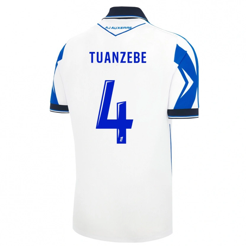 Danxen Kinderen Axel Tuanzebe #4 Zwart Wit Blauw Thuisshirt Thuistenue 2026/27 T-Shirt
