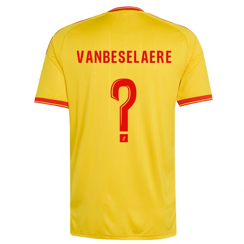 Danxen Kinderen Emmanuel Vanbeselaere #0 Goud Oranje Rood Thuisshirt Thuistenue 2026/27 T-Shirt