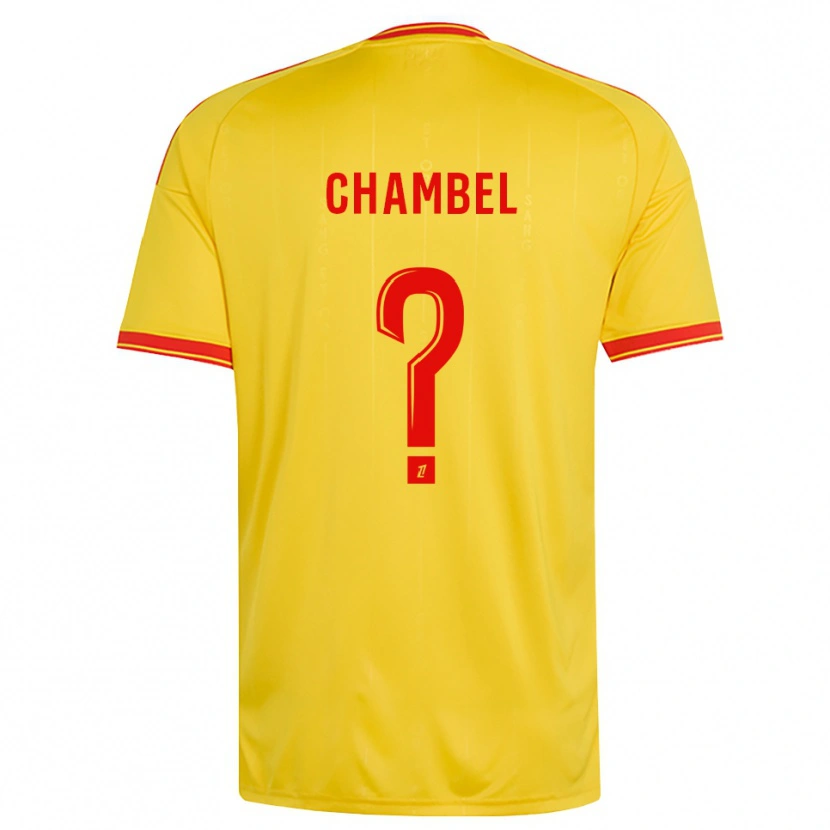 Danxen Kinderen Djibril Chambel #0 Goud Oranje Rood Thuisshirt Thuistenue 2026/27 T-Shirt