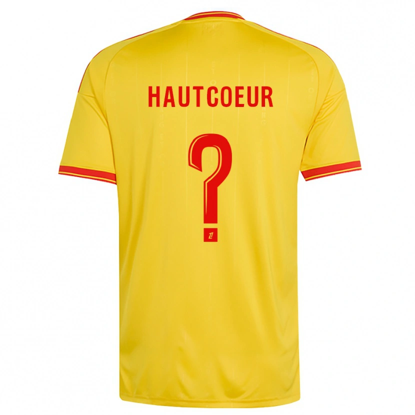 Danxen Kinderen Agathe Hautcoeur #0 Goud Oranje Rood Thuisshirt Thuistenue 2026/27 T-Shirt
