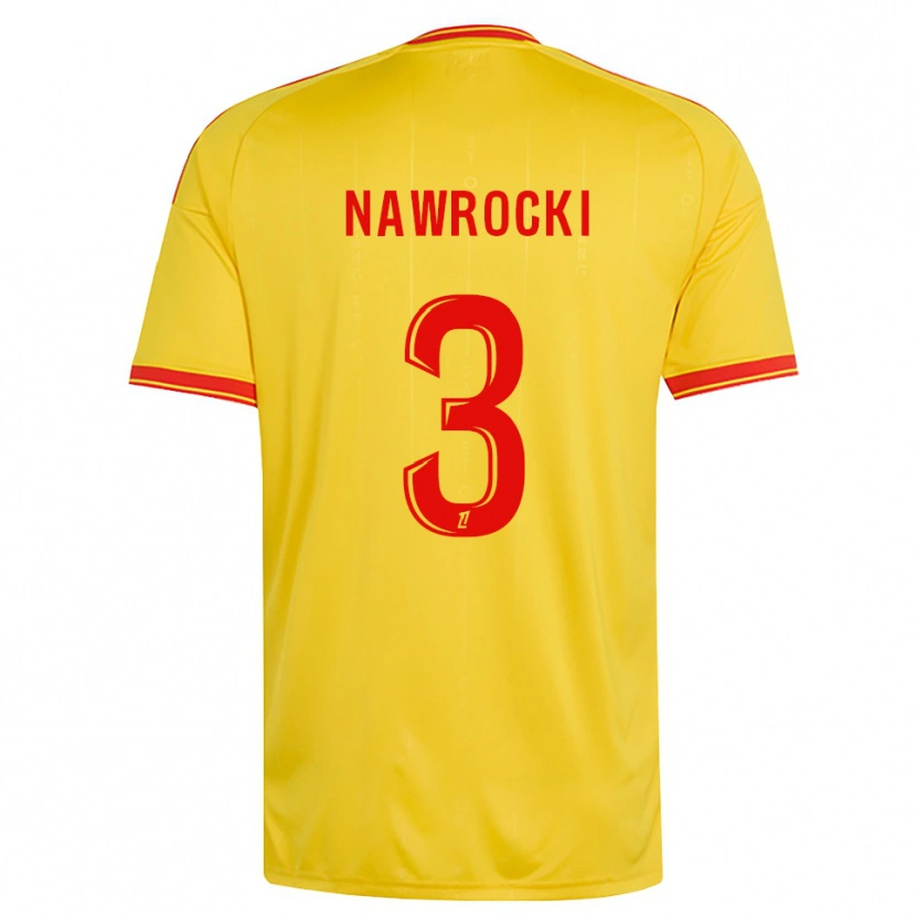 Danxen Kinderen Maik Nawrocki #3 Goud Oranje Rood Thuisshirt Thuistenue 2026/27 T-Shirt