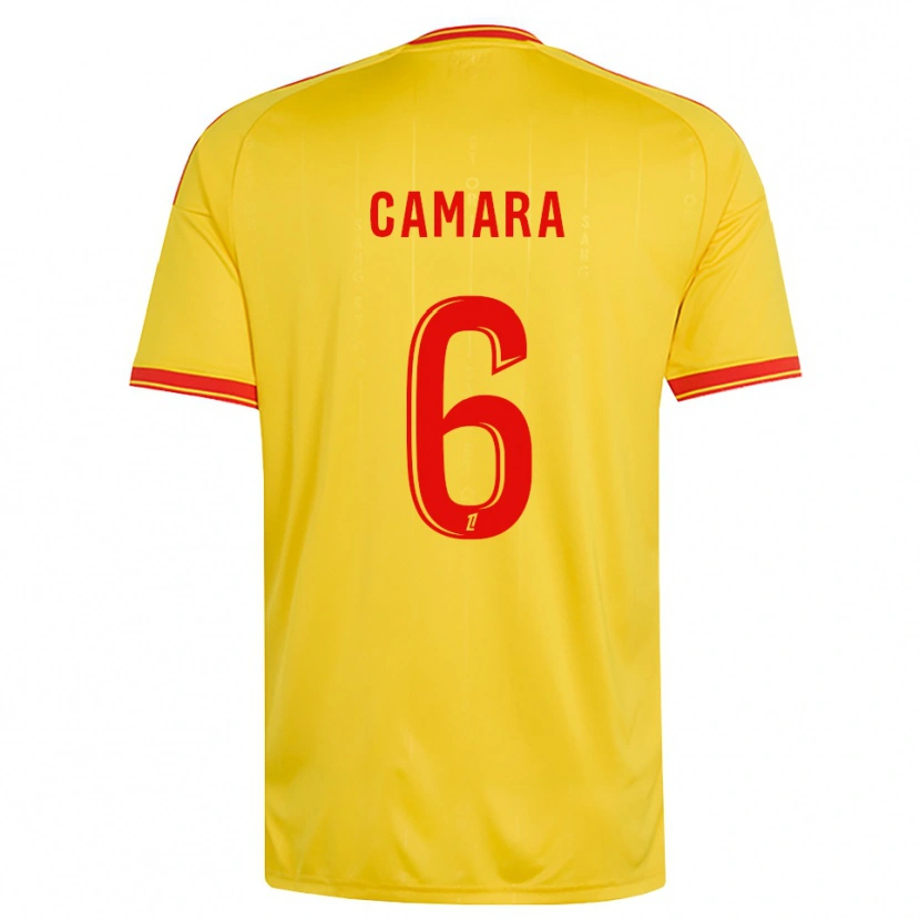 Danxen Kinderen Mamadou Camara #6 Goud Oranje Rood Thuisshirt Thuistenue 2026/27 T-Shirt