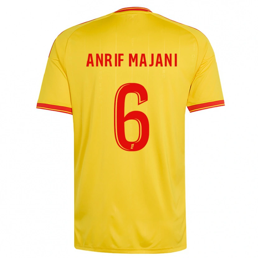 Danxen Kinderen El Anrif Majani #6 Goud Oranje Rood Thuisshirt Thuistenue 2026/27 T-Shirt