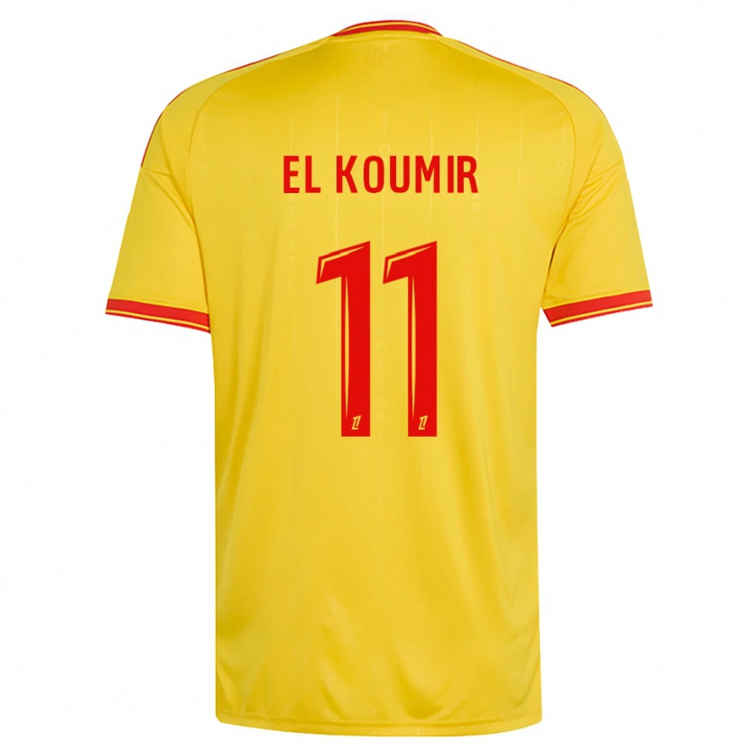 Danxen Kinderen Kaîna El Koumir #11 Goud Oranje Rood Thuisshirt Thuistenue 2026/27 T-Shirt