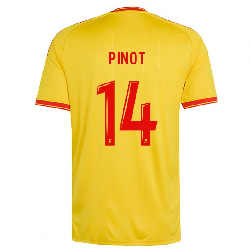 Danxen Kinderen Laurine Pinot #14 Goud Oranje Rood Thuisshirt Thuistenue 2026/27 T-Shirt