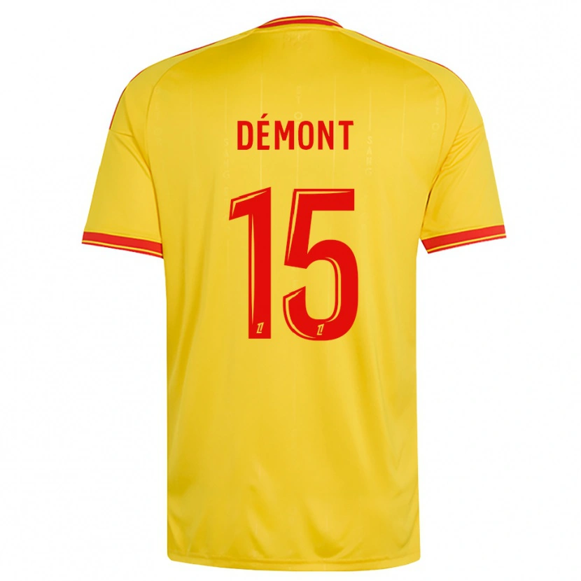 Danxen Kinderen Ange Démont #15 Goud Oranje Rood Thuisshirt Thuistenue 2026/27 T-Shirt