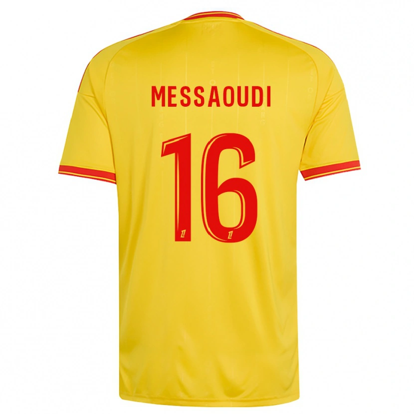 Danxen Kinderen Fedwan Messaoudi #16 Goud Oranje Rood Thuisshirt Thuistenue 2026/27 T-Shirt