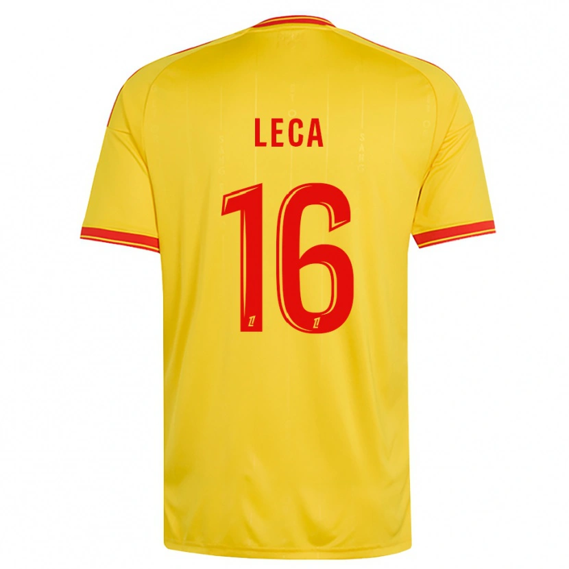 Danxen Kinderen Jean-Louis Leca #16 Goud Oranje Rood Thuisshirt Thuistenue 2026/27 T-Shirt