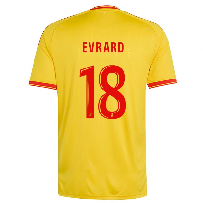 Danxen Kinderen Julia Evrard #18 Goud Oranje Rood Thuisshirt Thuistenue 2026/27 T-Shirt