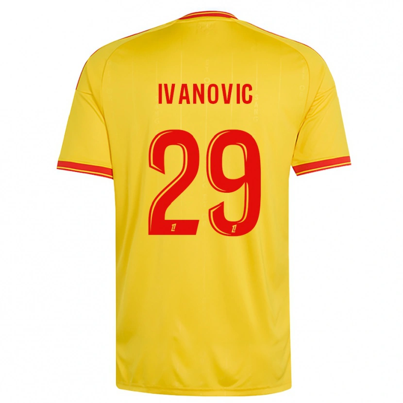 Danxen Kinderen Franjo Ivanović #29 Goud Oranje Rood Thuisshirt Thuistenue 2026/27 T-Shirt