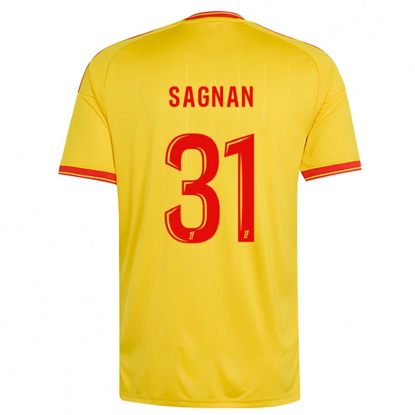 Danxen Kinderen Souleymane Sagnan #31 Goud Oranje Rood Thuisshirt Thuistenue 2026/27 T-Shirt