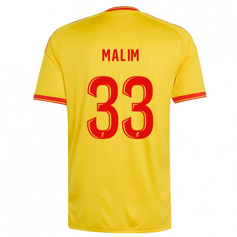 Danxen Kinderen Yasmina Malim #33 Goud Oranje Rood Thuisshirt Thuistenue 2026/27 T-Shirt