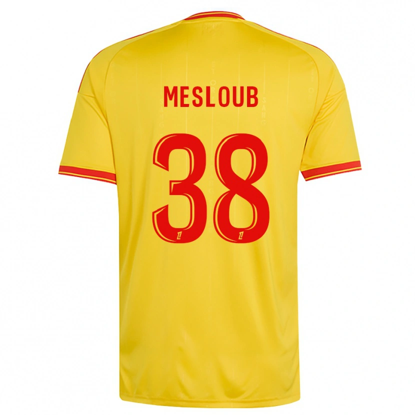 Danxen Kinderen Mezian Mesloub #38 Goud Oranje Rood Thuisshirt Thuistenue 2026/27 T-Shirt