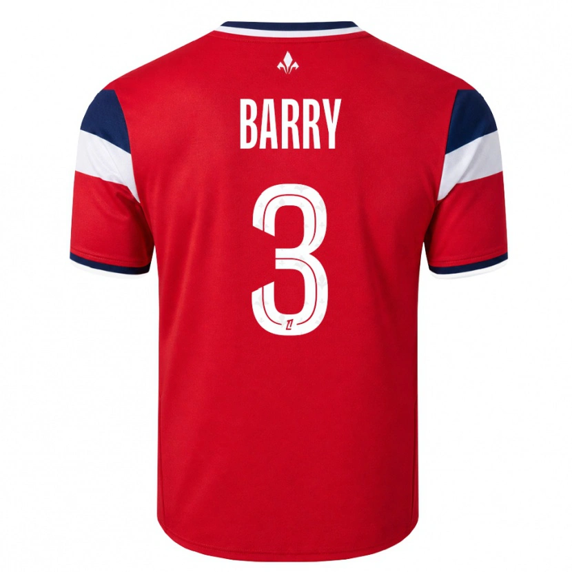 Danxen Kinderen Léo Barry #3 Rood Wit Koninklijk Blauw Thuisshirt Thuistenue 2026/27 T-Shirt