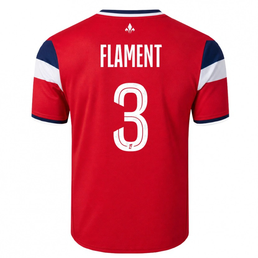 Danxen Kinderen Corentin Flament #3 Rood Wit Koninklijk Blauw Thuisshirt Thuistenue 2026/27 T-Shirt