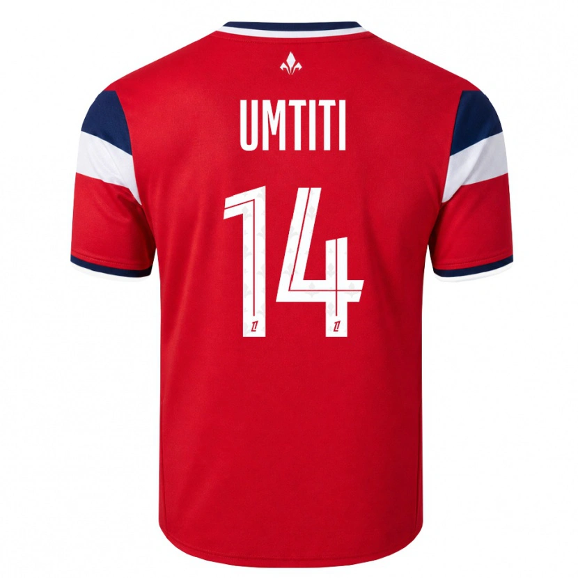 Danxen Kinderen Samuel Umtiti #14 Rood Wit Koninklijk Blauw Thuisshirt Thuistenue 2026/27 T-Shirt