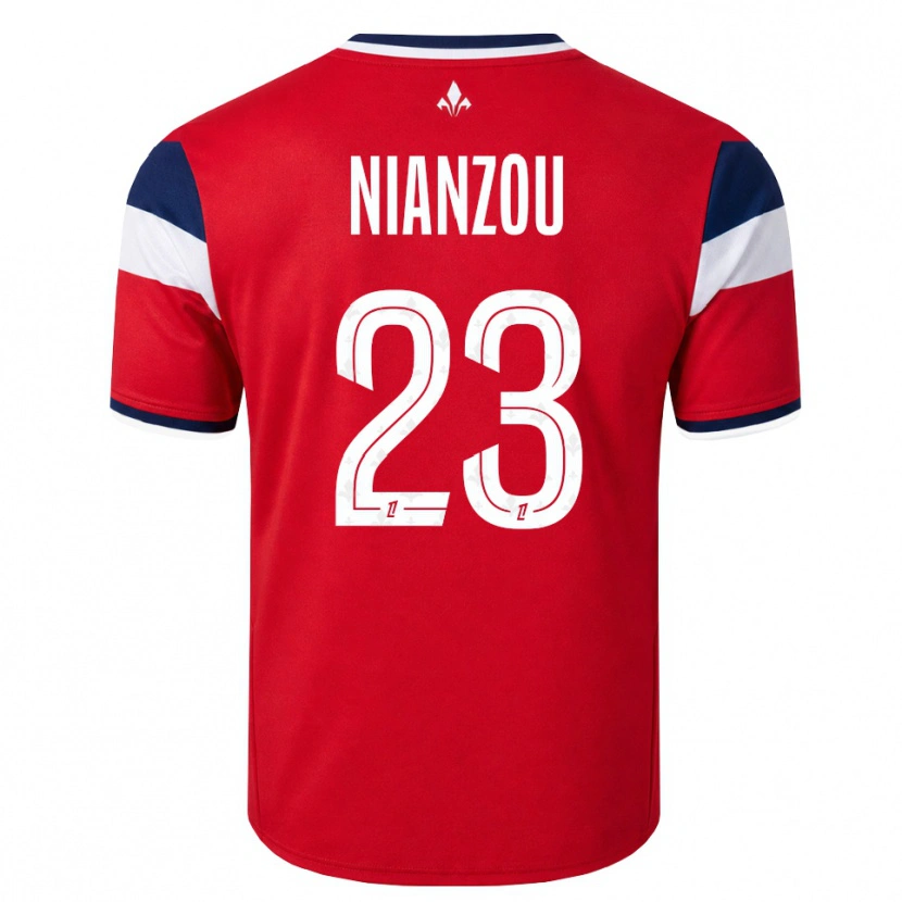 Danxen Kinderen Tanguy Nianzou #23 Rood Wit Koninklijk Blauw Thuisshirt Thuistenue 2026/27 T-Shirt