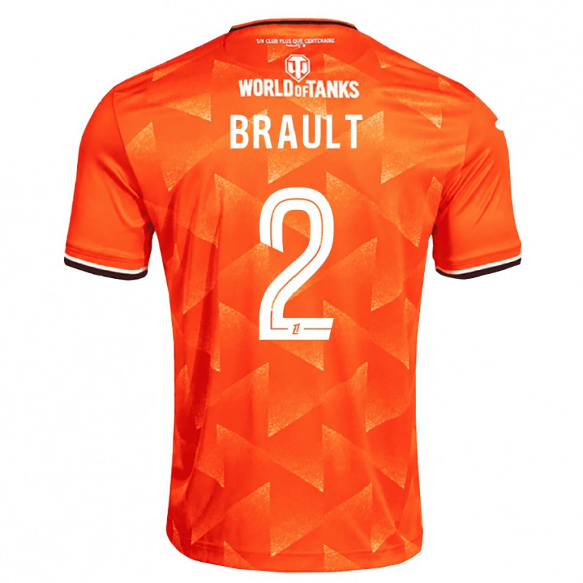 Danxen Kinderen Matis Brault #2 Oranje Wit Zwart Thuisshirt Thuistenue 2026/27 T-Shirt