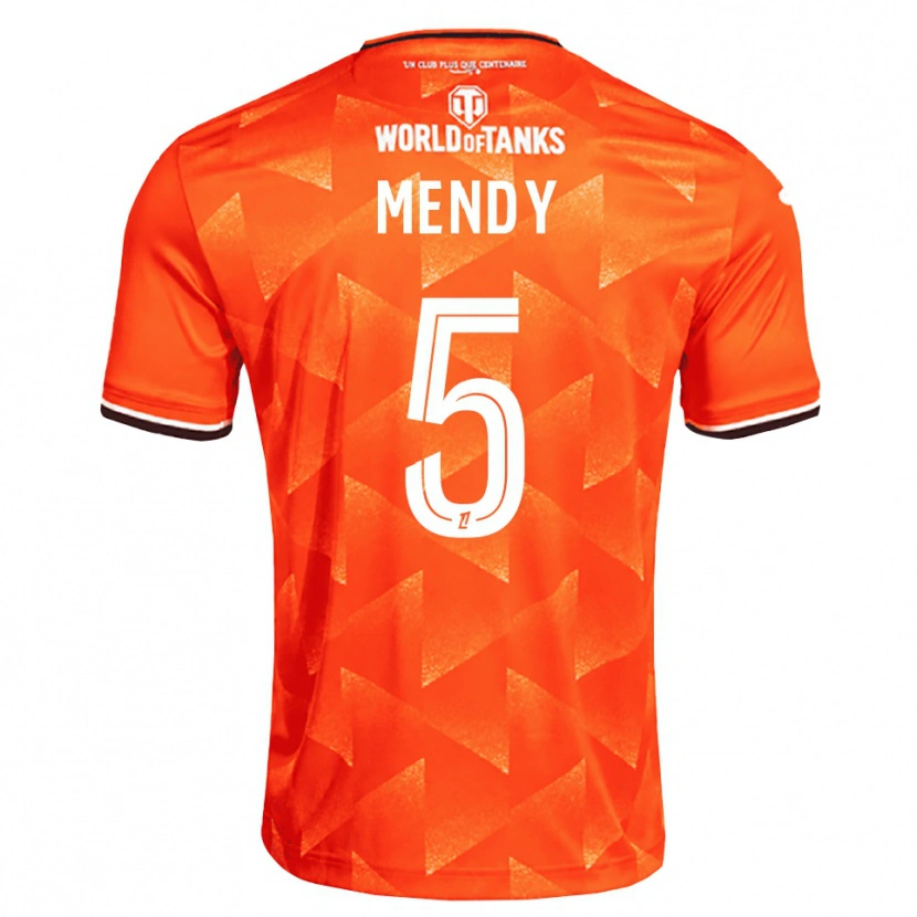 Danxen Kinderen Benjamin Mendy #5 Oranje Wit Zwart Thuisshirt Thuistenue 2026/27 T-Shirt
