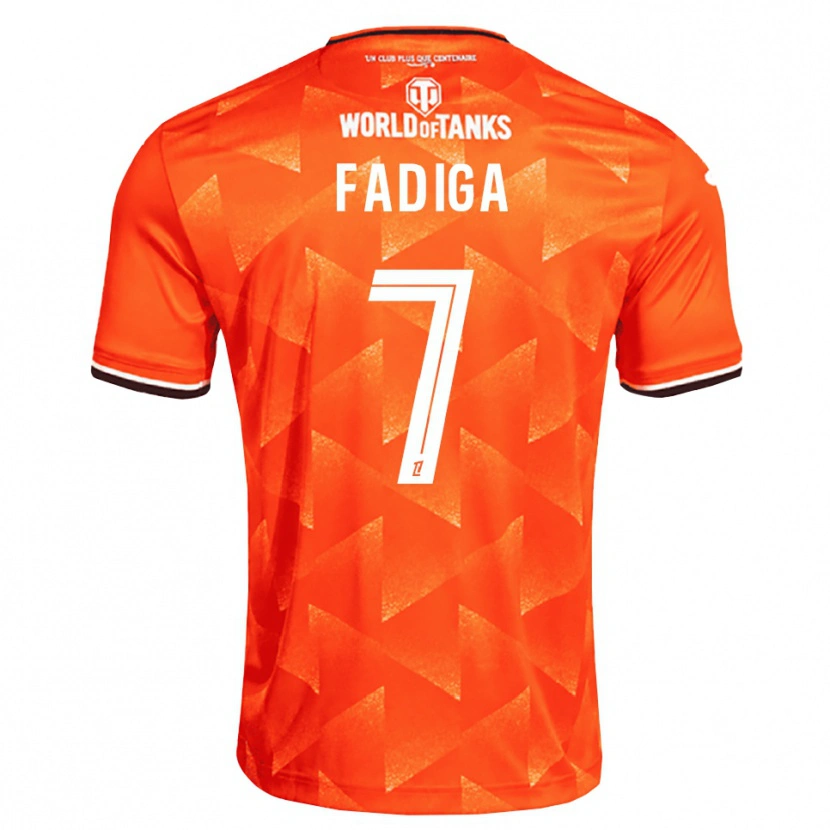 Danxen Kinderen Bandiougou Fadiga #7 Oranje Wit Zwart Thuisshirt Thuistenue 2026/27 T-Shirt
