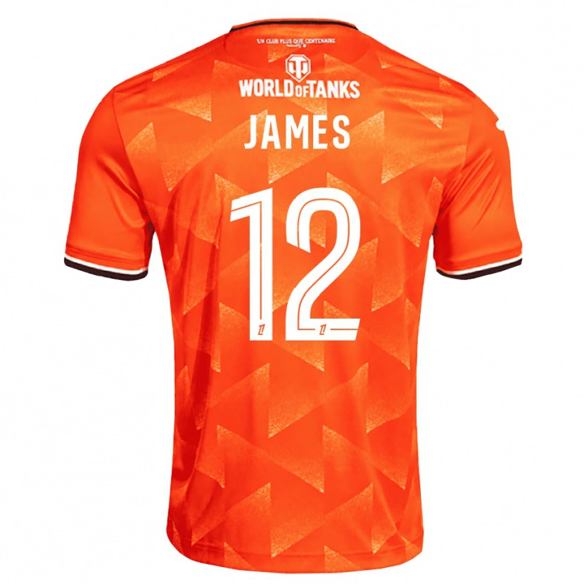 Danxen Kinderen Isaac James #12 Oranje Wit Zwart Thuisshirt Thuistenue 2026/27 T-Shirt