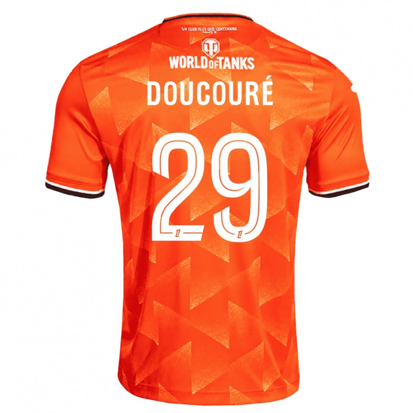 Danxen Kinderen Siriné Doucouré #29 Oranje Wit Zwart Thuisshirt Thuistenue 2026/27 T-Shirt