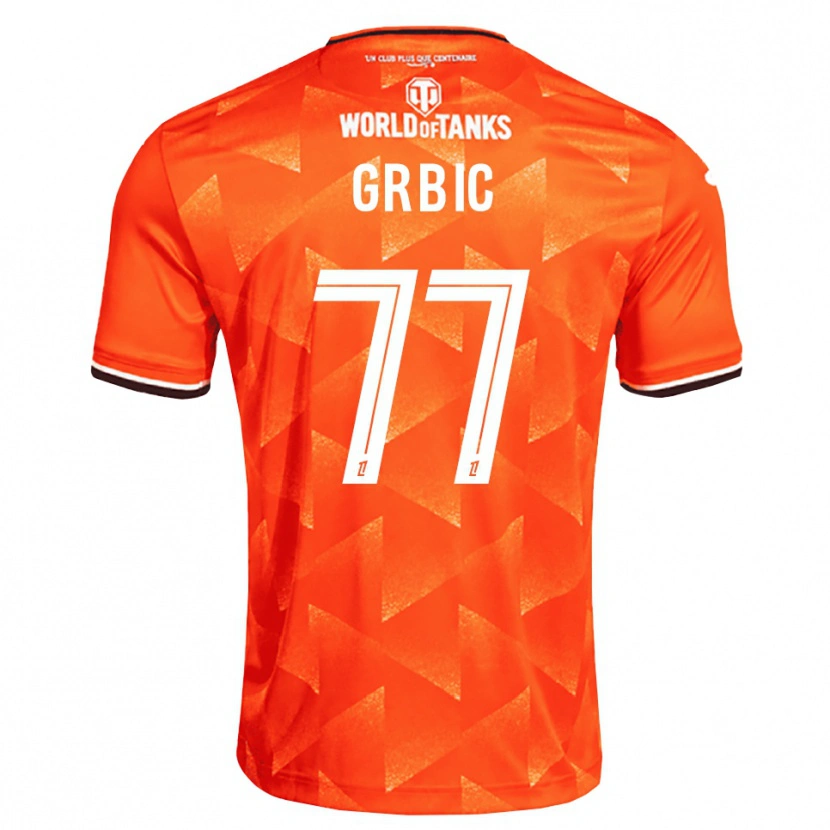Danxen Kinderen Adrian Grbic #77 Oranje Wit Zwart Thuisshirt Thuistenue 2026/27 T-Shirt